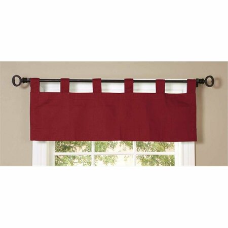 COMMONWEALTH HOME FASHIONS Thermalogic Insulated Solid Color Tab Top Valance, Burgundy 70292-438-803-15